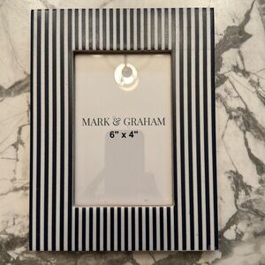 Navy and White Striped Photo Frame in original packaging